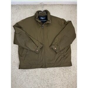 VTG Polo Ralph Lauren Men's Fleece Lined Full Zip Jacket Stowaway Hood‎ XXL Warm